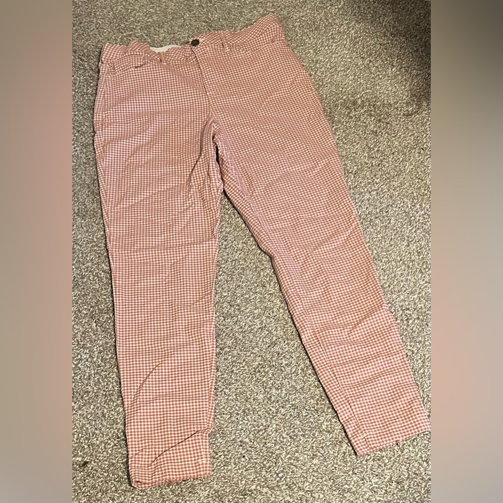 Ricki's Pink and White Picnic Table Checkered Pants